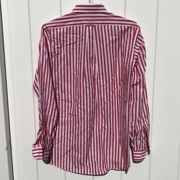 Faconnable Men's Striped Button Down Front Shirt P - Picture 7 of 10